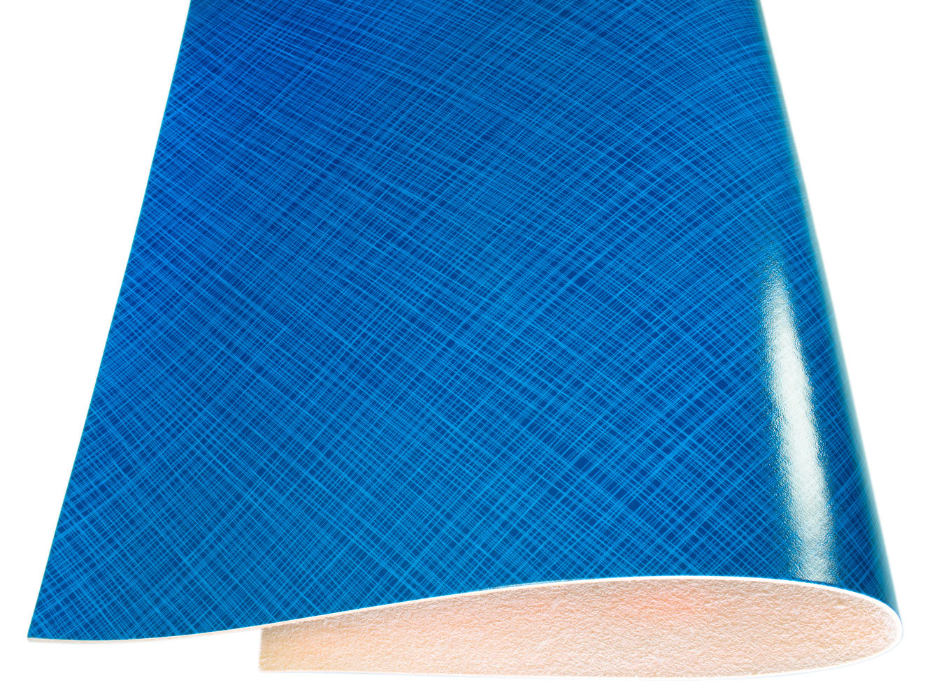 Vegetable tanned leather Russo commodore lazuro blue lines