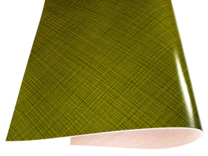 Vegetable tanned leather Russo commodore oliva green lines