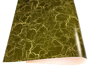 Vegetable tanned leather Russo crack oliva green