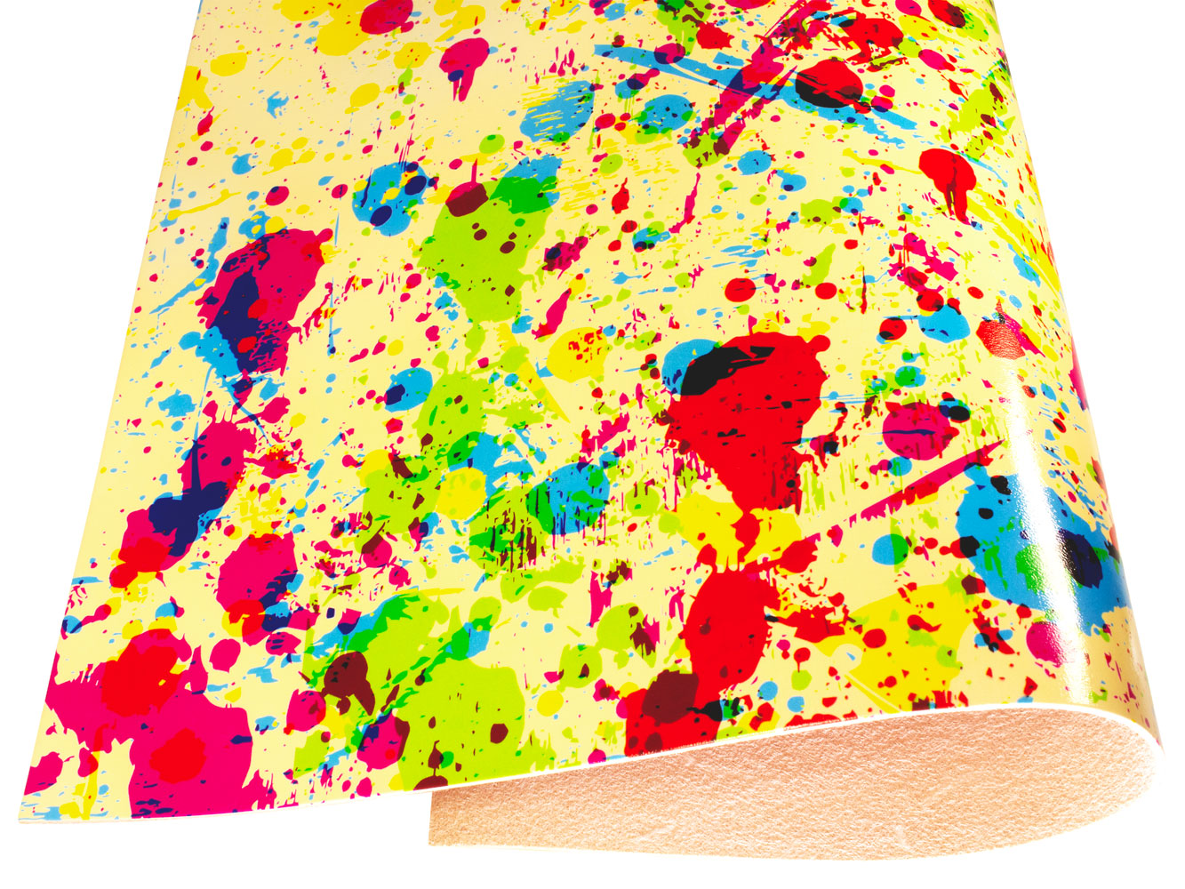 Vegetable tanned leather Russo astratto dali paint drips