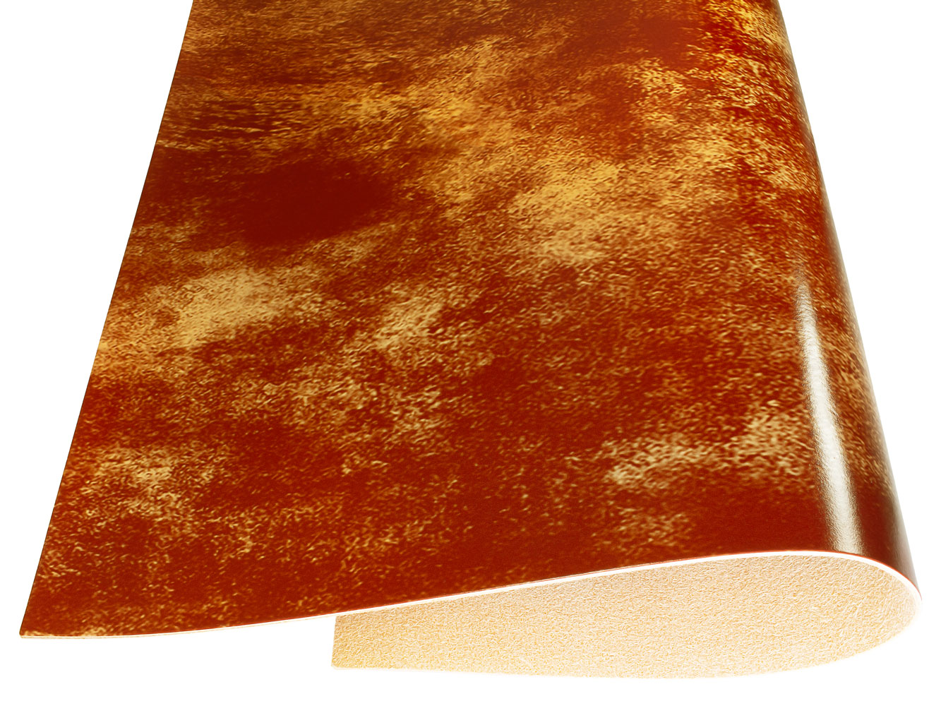 Vegetable tanned leather Russo marbled rusty dark red