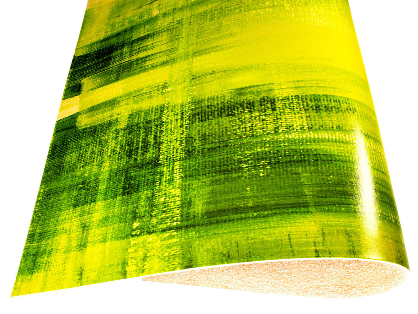 Vegetable tanned leather Russo pintura lime light green painted