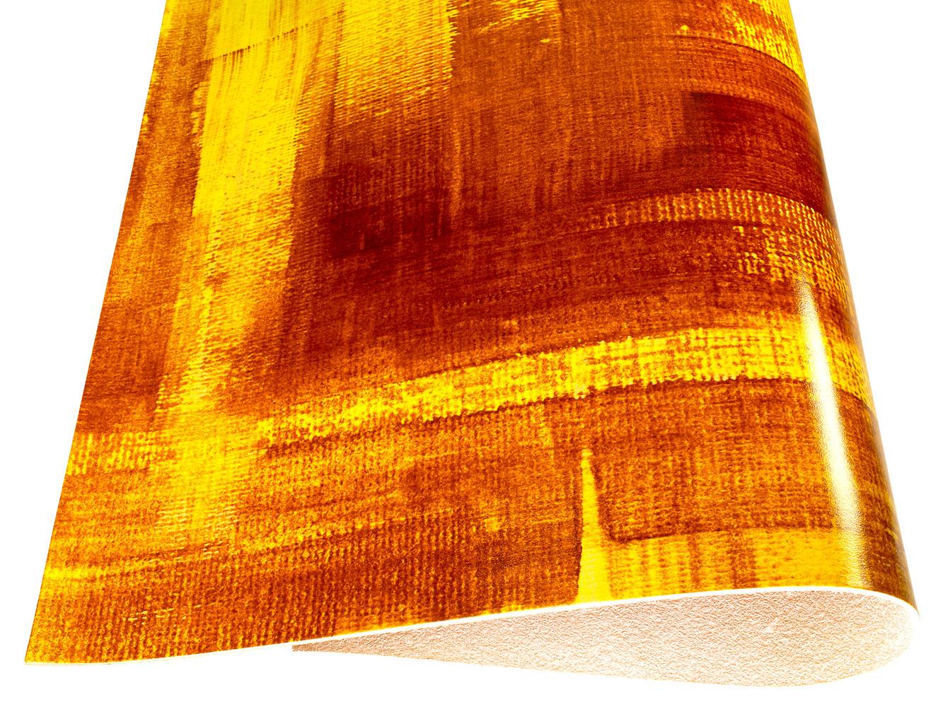 Vegetable tanned leather Russo pintura valletta yellow red painted