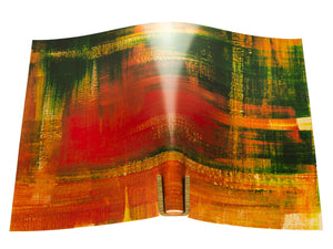 Vegetable tanned leather panel Russo pintura verdago 